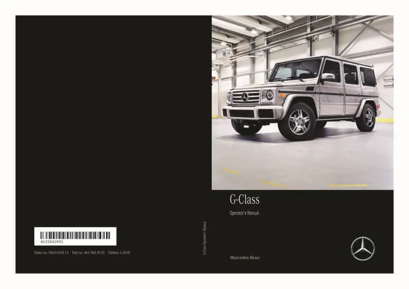2018 Mercedes-Benz G Class owners manual
