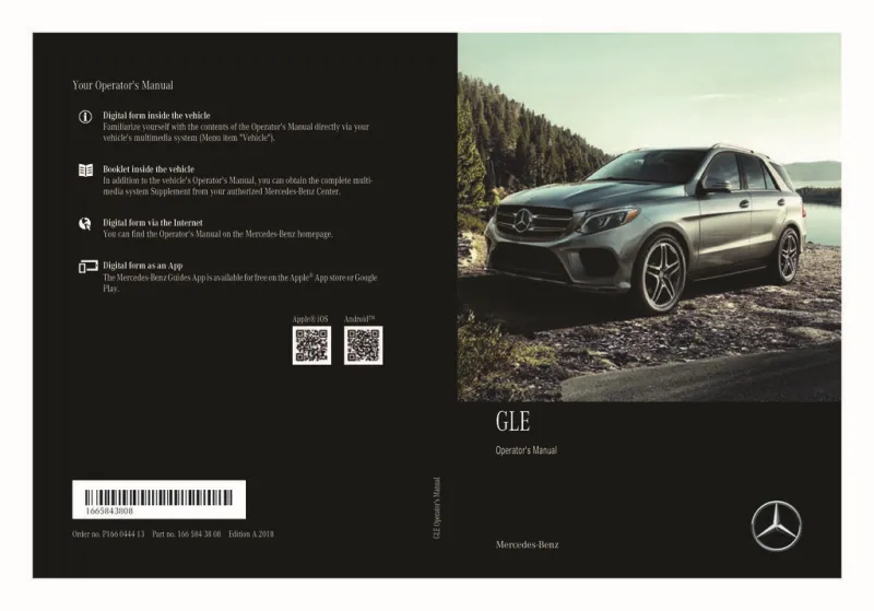 2018 Mercedes-Benz GLE Hybrid owners manual