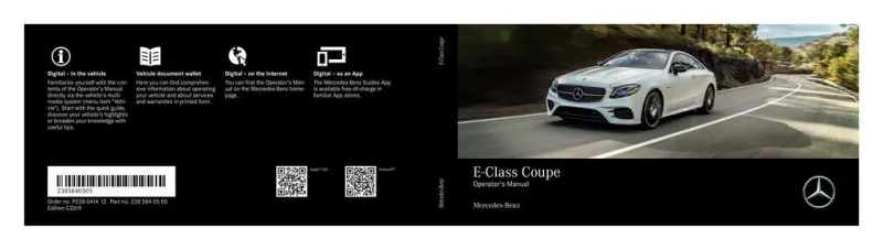 2019 Mercedes-Benz E Class Coupe owners manual