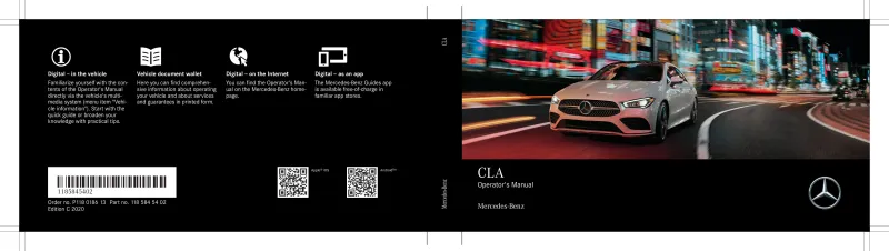 2020 Mercedes-Benz CLA owners manual