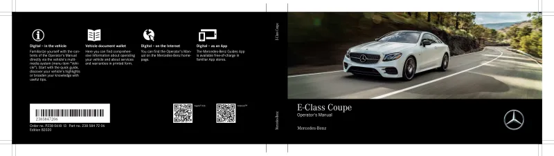 2020 Mercedes-Benz E Class Coupe owners manual
