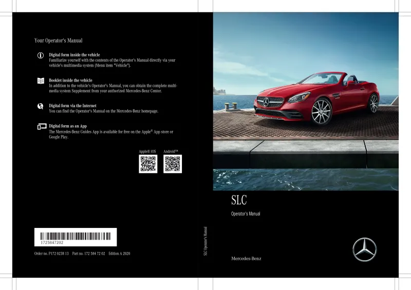 2020 Mercedes-Benz SLC owners manual