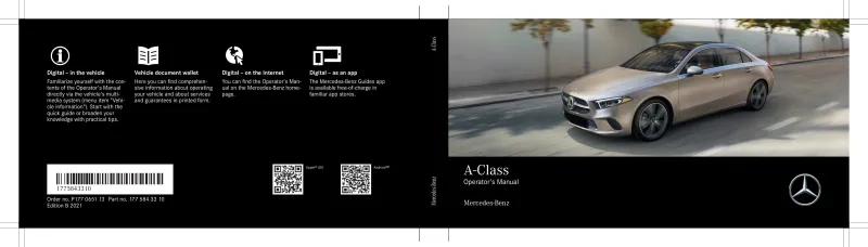 2021 Mercedes-Benz A Class owners manual