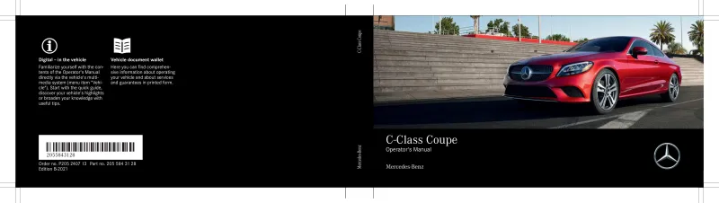 2021 Mercedes-Benz C Class Coupe owners manual