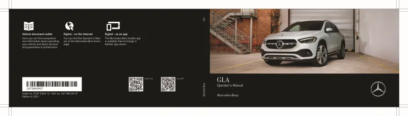 2021 Mercedes-Benz GLA owners manual