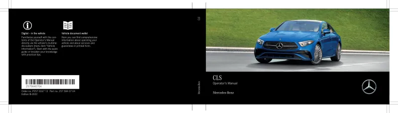 2022 Mercedes-Benz CLS owners manual