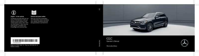2022 Mercedes-Benz GLC owners manual