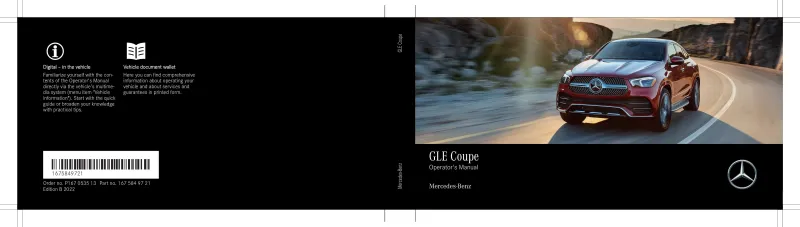 2022 Mercedes-Benz GLE Coupe owners manual
