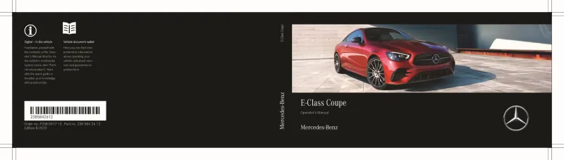 2023 Mercedes-Benz E Class Coupe owners manual