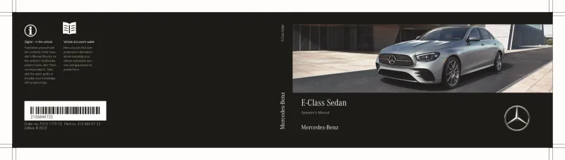 2023 Mercedes-Benz E Class owners manual