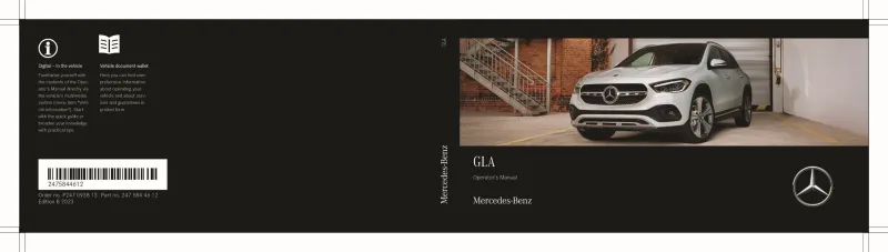 2023 Mercedes-Benz GLA owners manual