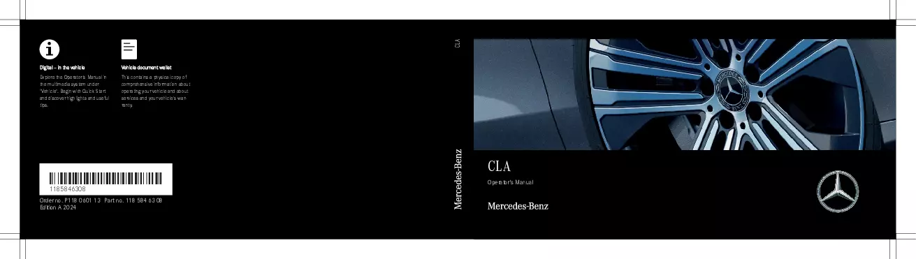 2024 Mercedes-Benz CLA owners manual