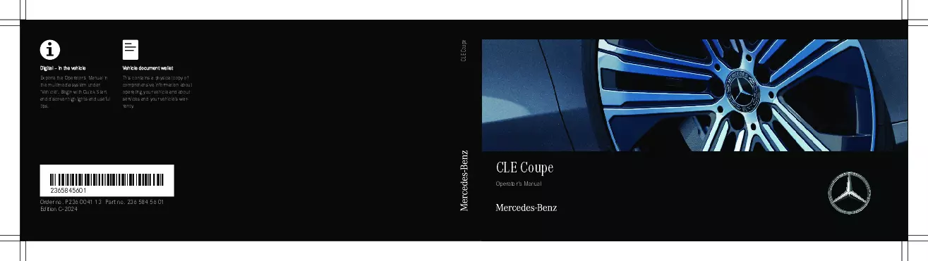 2024 Mercedes-Benz CLE owners manual