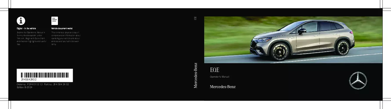 2024 Mercedes-Benz EQE SUV owners manual