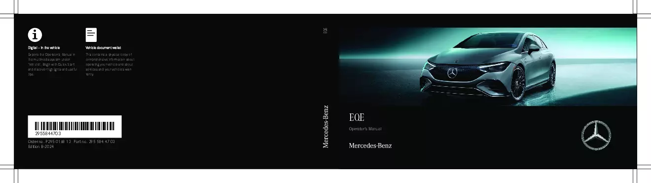 2024 Mercedes-Benz EQE owners manual