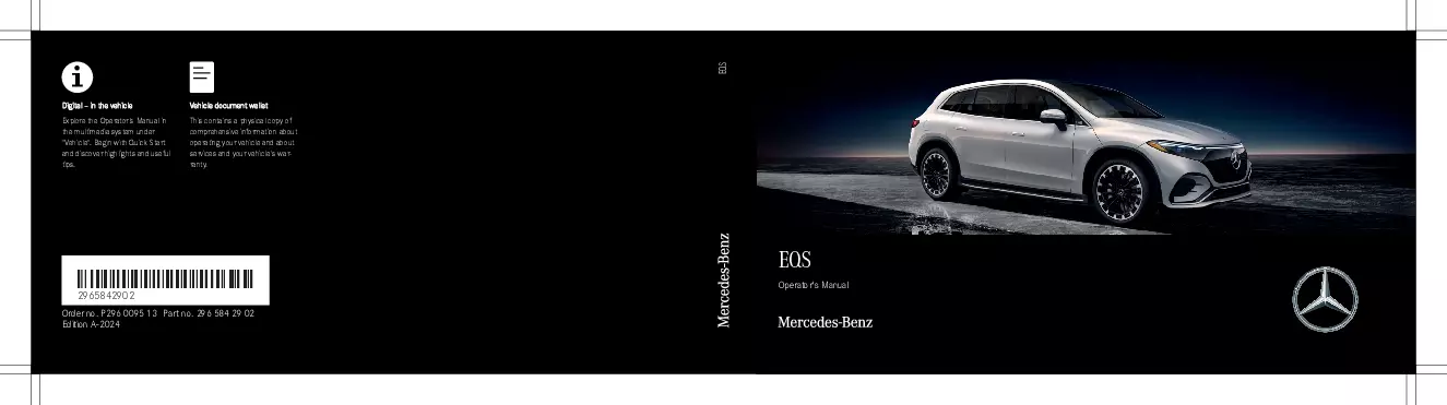 2024 Mercedes-Benz EQS SUV owners manual