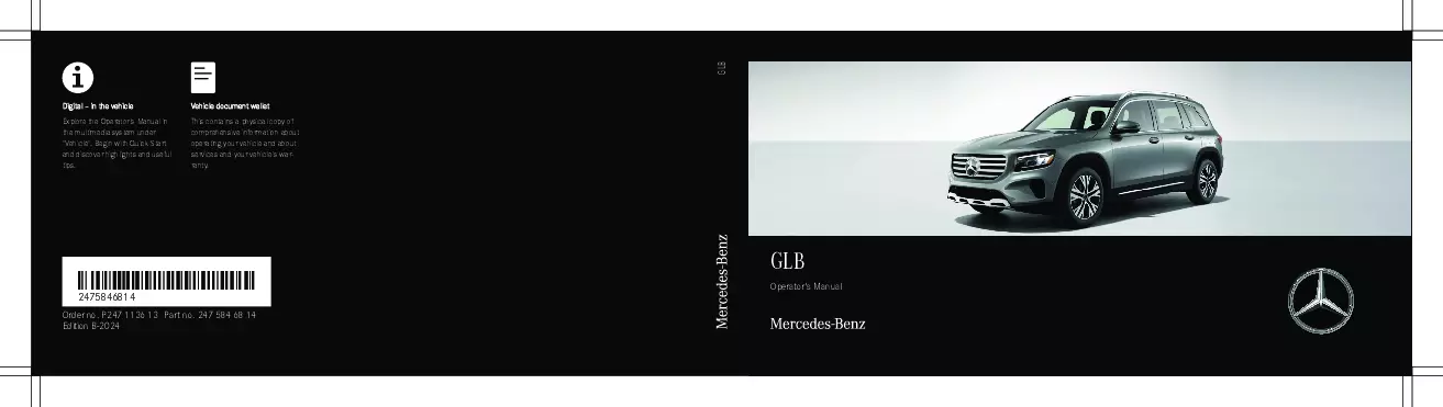 2024 Mercedes-Benz GLB owners manual