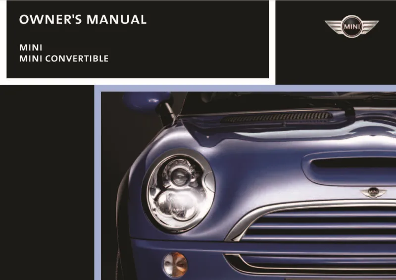 2006 Mini Cooper owners manual