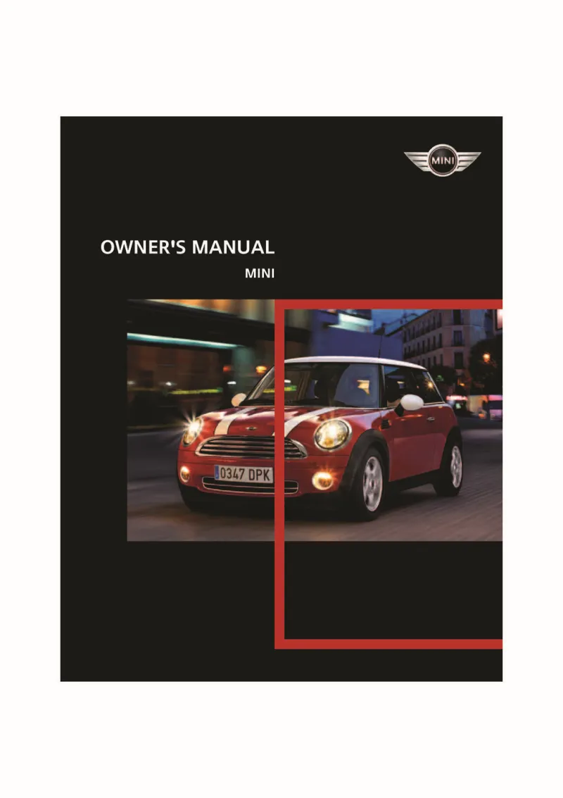 2007 Mini Cooper owners manual