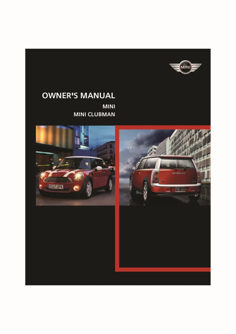 2008 Mini Cooper owners manual