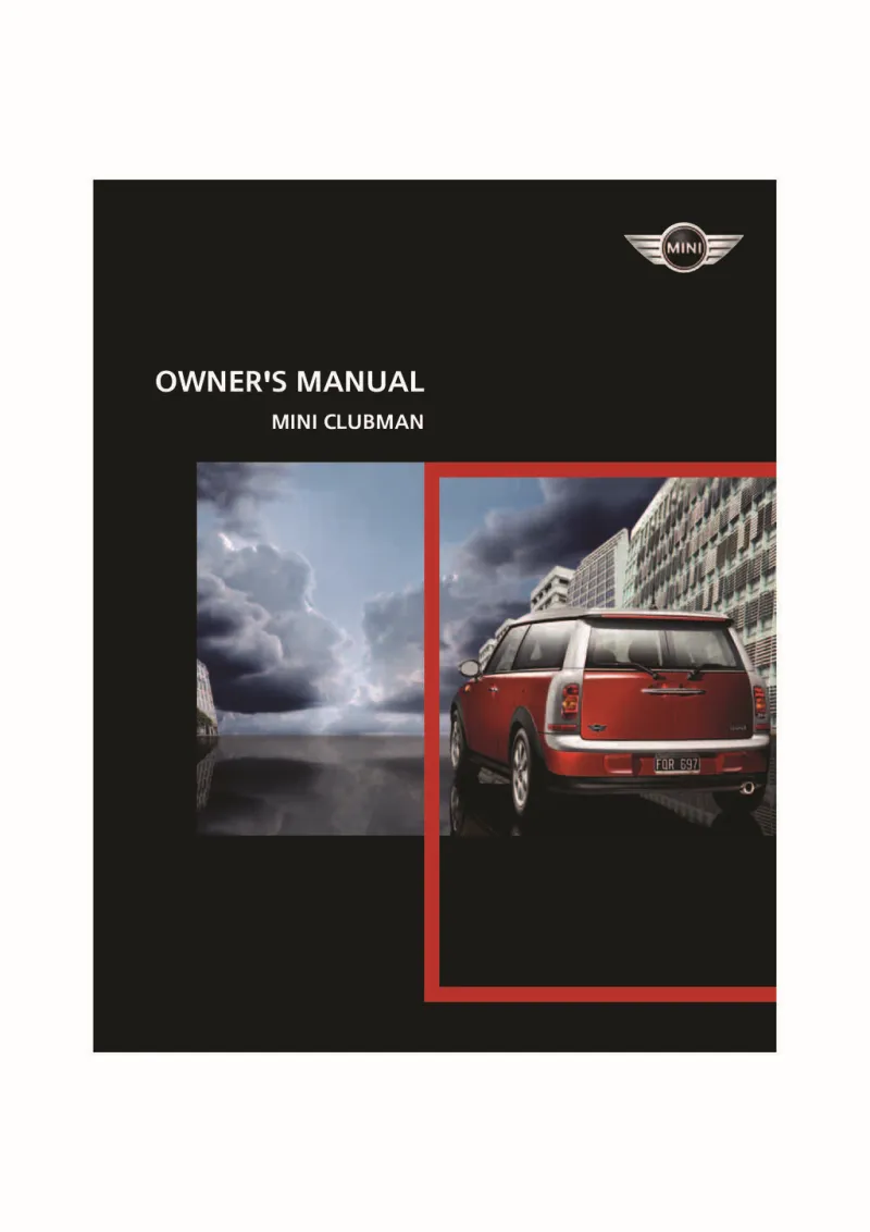 2009 Mini Clubman owners manual