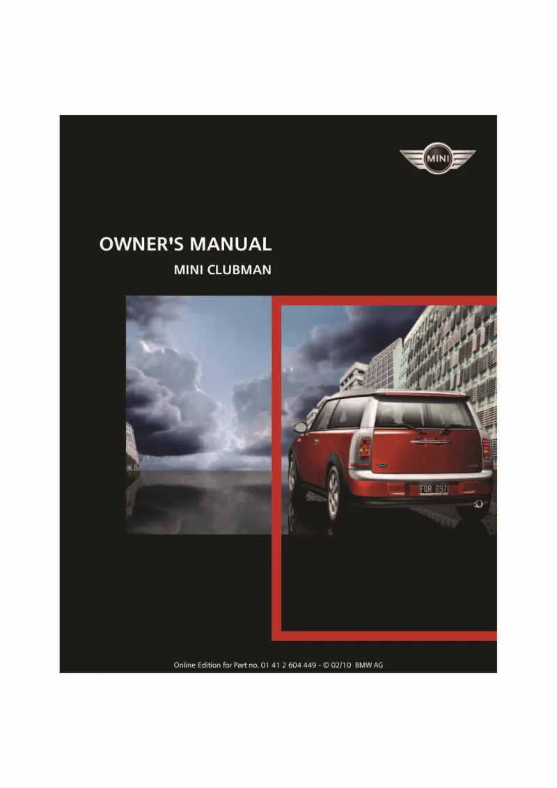 2010 Mini Clubman owners manual
