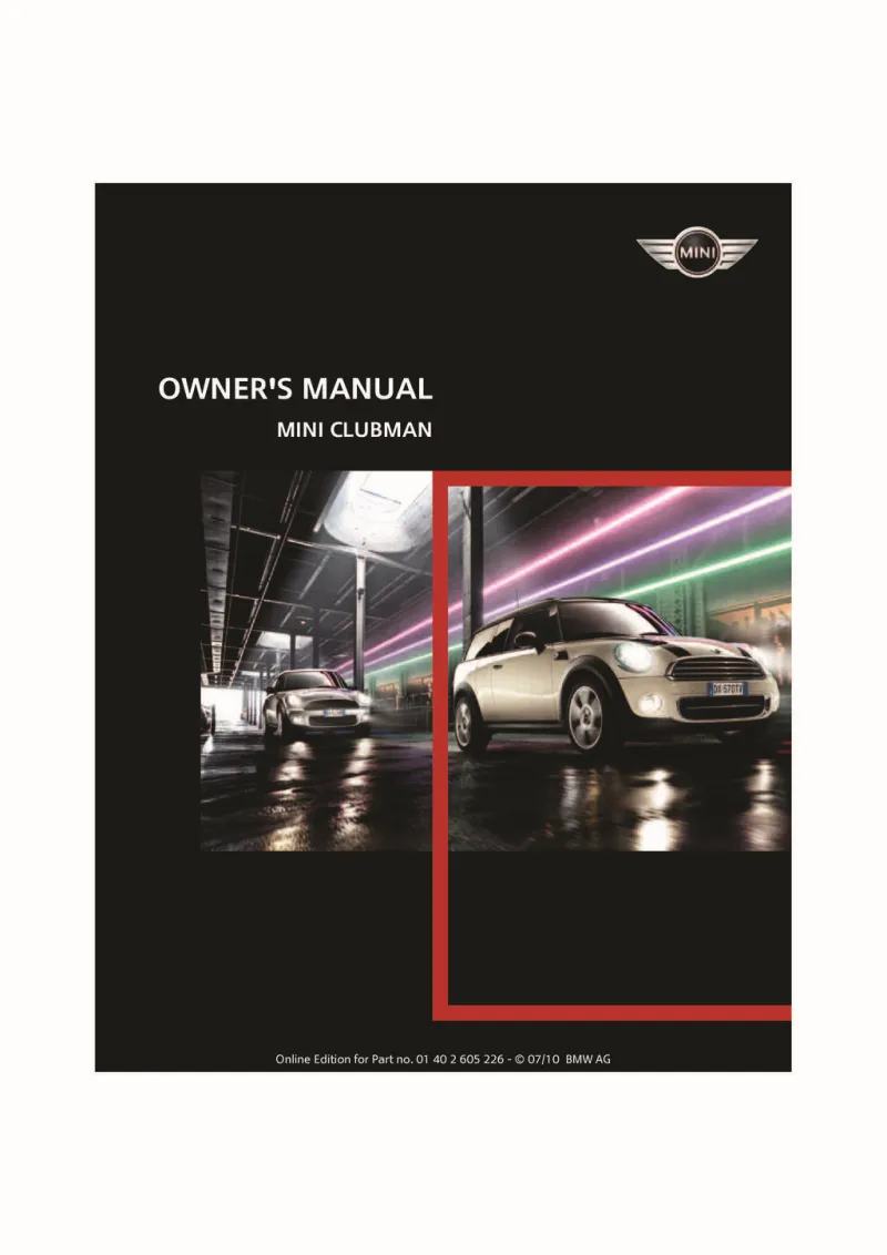 2011 Mini Clubman owners manual