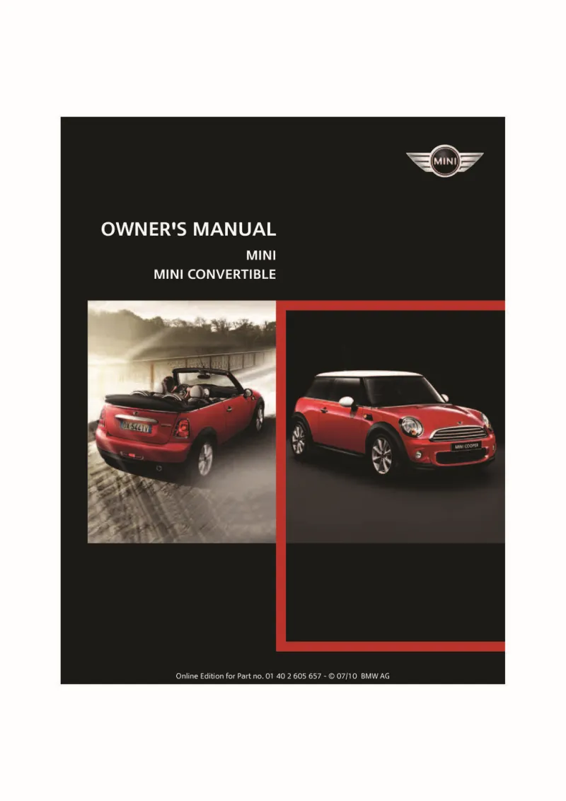 2011 Mini Cooper Convertible owners manual