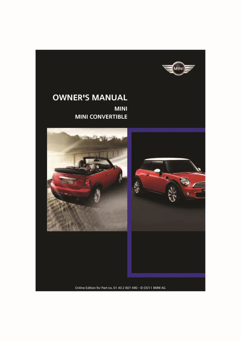 2011 Mini Cooper owners manual