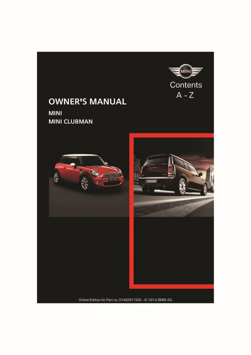 2013 Mini Clubman owners manual
