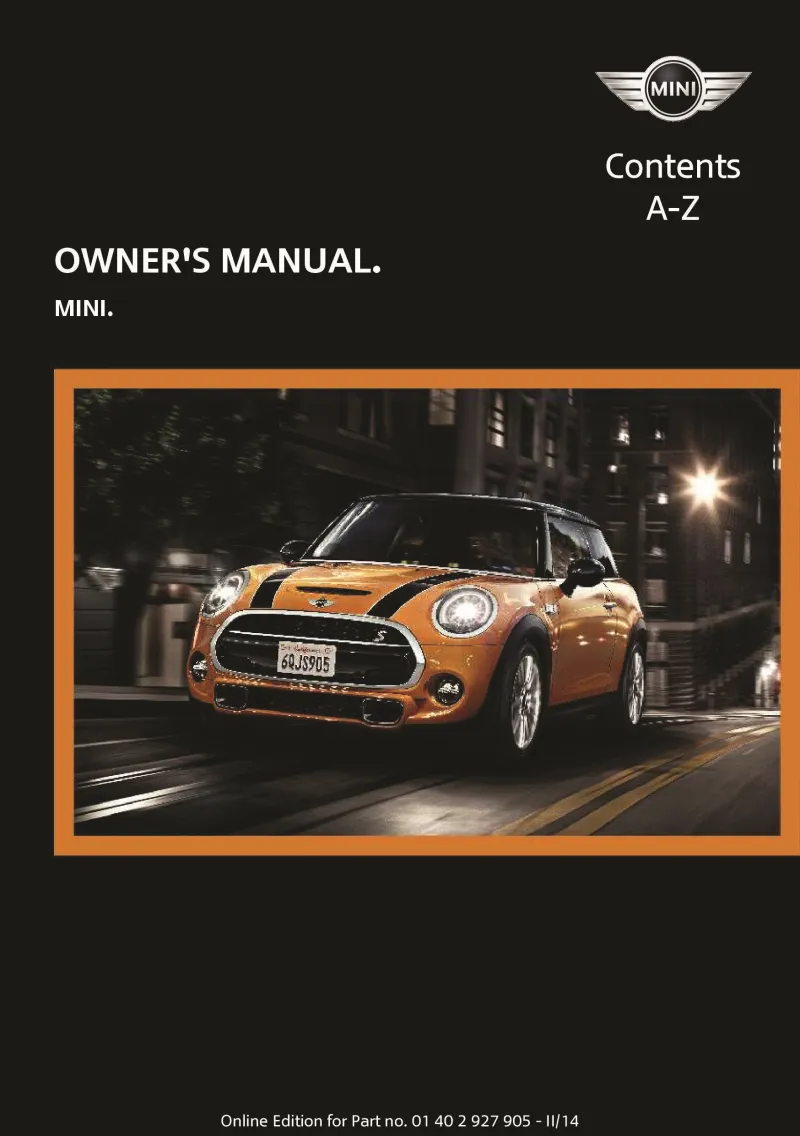2014 Mini Cooper owners manual