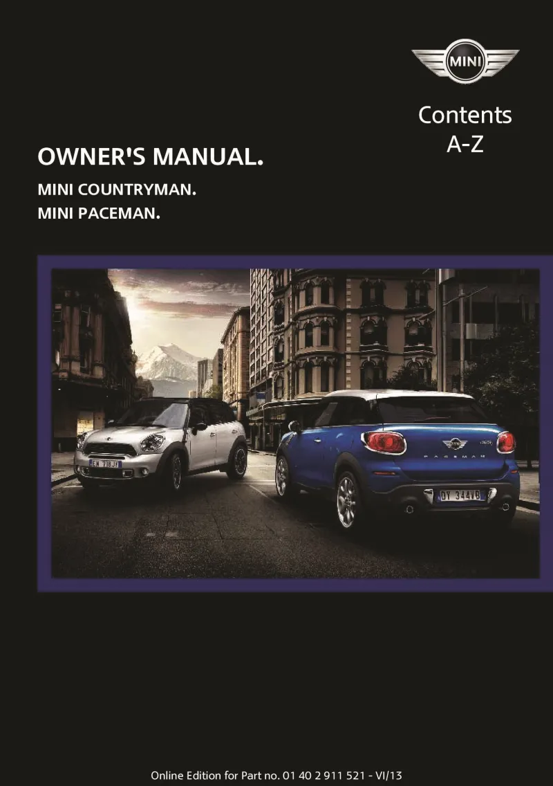 2014 Mini Countryman Paceman owners manual