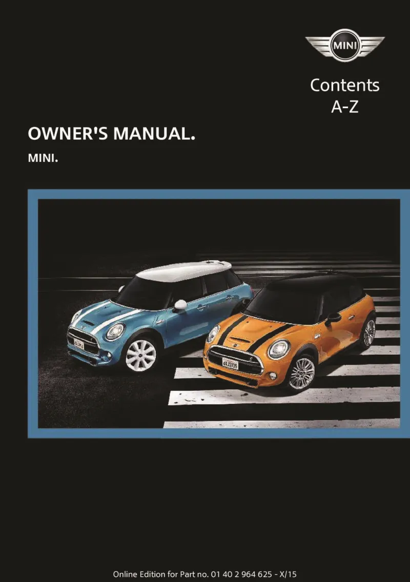 2015 Mini Cooper owners manual