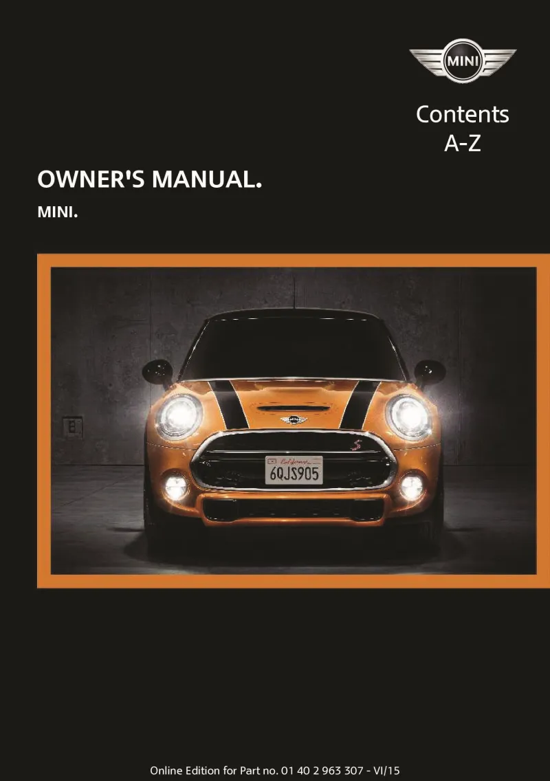 2016 Mini Cooper owners manual