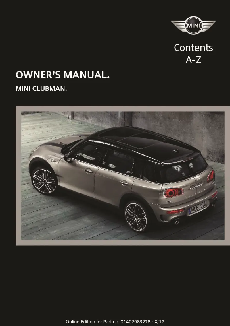 2018 Mini Clubman owners manual