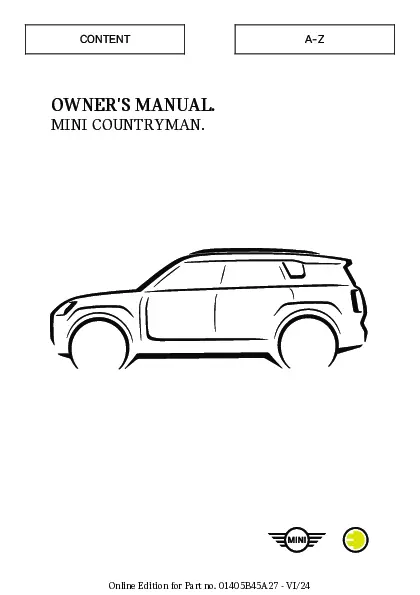 2025 Mini Countryman SE owners manual