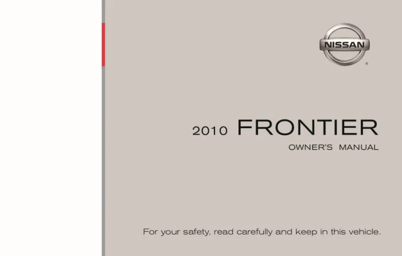 2010 Nissan Frontier owners manual
