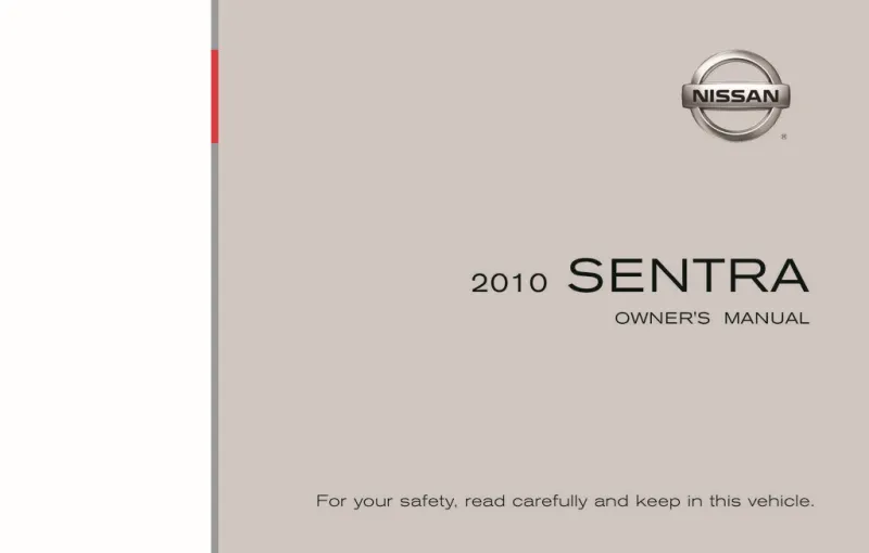 2010 Nissan Sentra owners manual