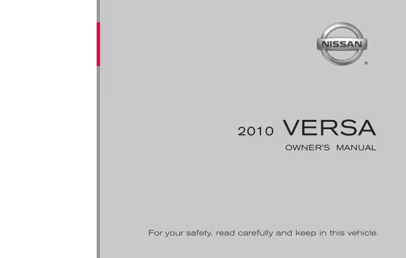 2010 Nissan Versa owners manual
