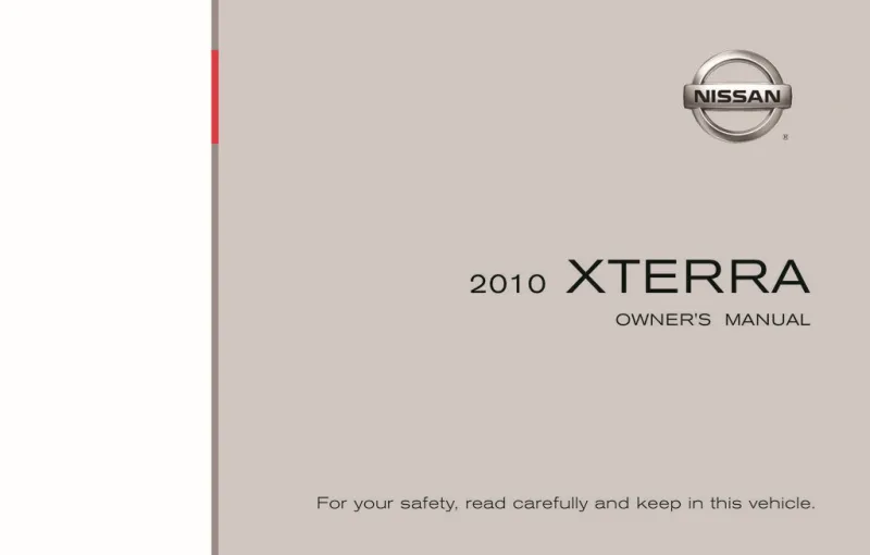 2010 Nissan Xterra owners manual