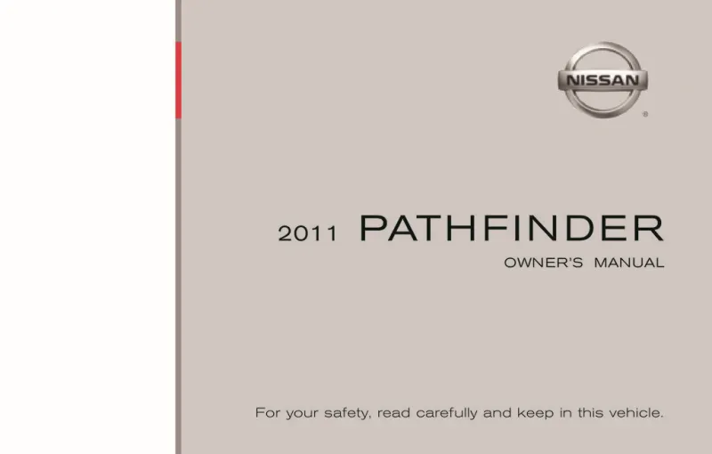 2011 Nissan Pathfinder owners manual