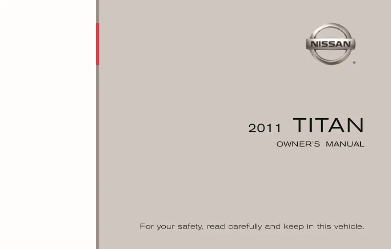 2011 Nissan Titan owners manual