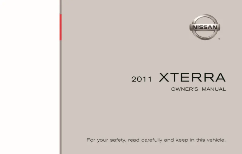2011 Nissan Xterra owners manual