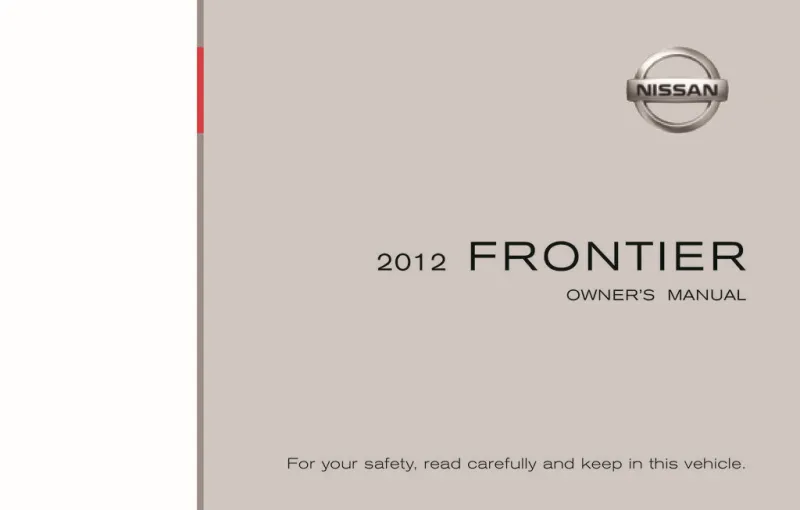 2012 Nissan Frontier owners manual
