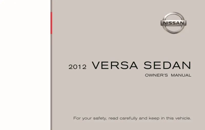 2012 Nissan Versa Sedan owners manual