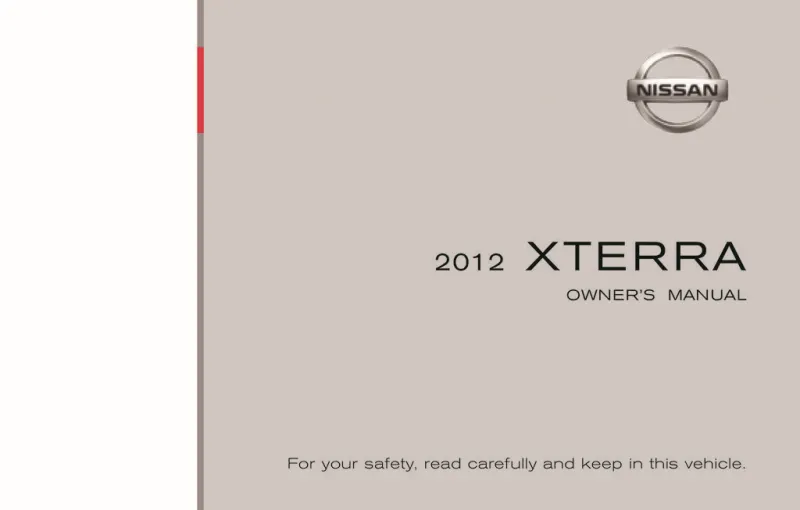 2012 Nissan Xterra owners manual