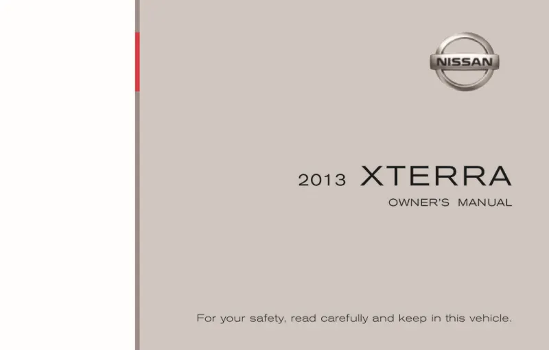 2013 Nissan Xterra owners manual