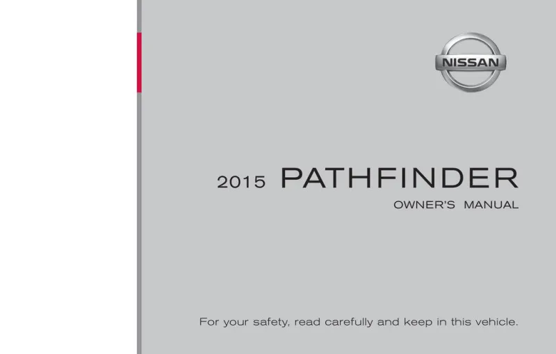 2015 Nissan Pathfinder owners manual