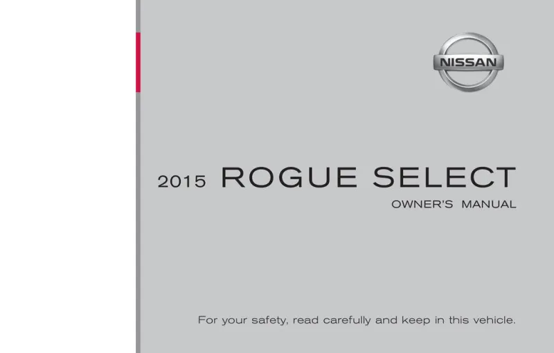 2015 Nissan Rogue Select owners manual