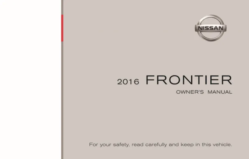 2016 Nissan Frontier owners manual